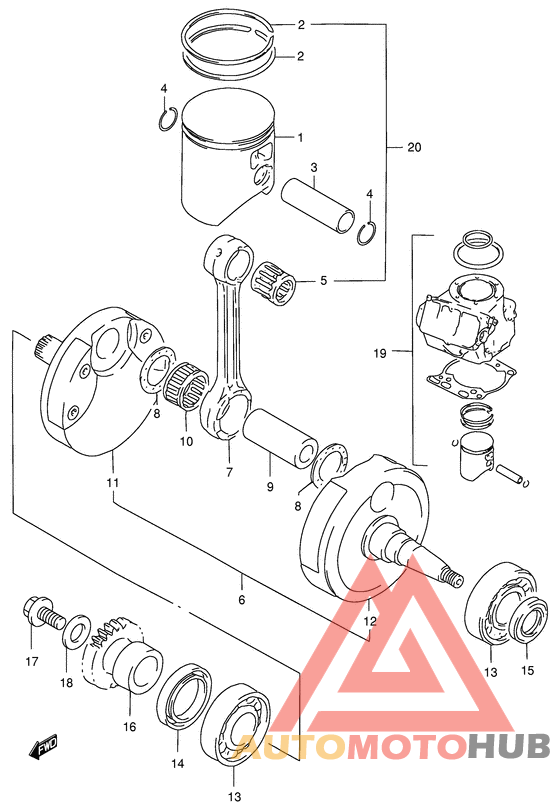 Вал коленчатый