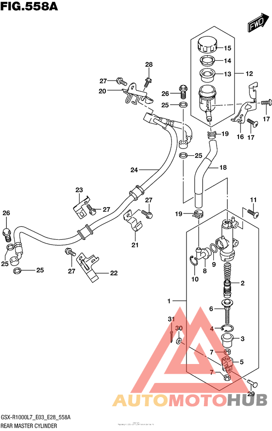 Rear Master Cylinder (Gsx-R1000L7 E03)
