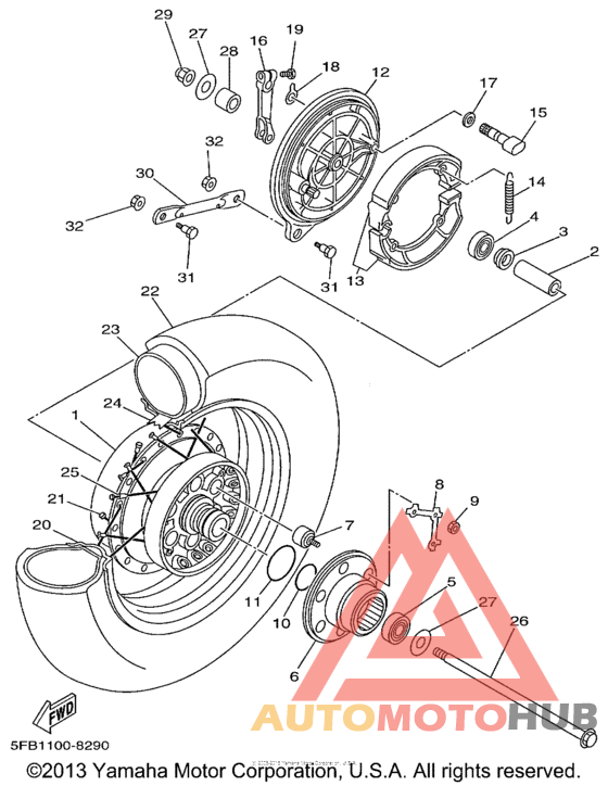 Переднее колесо