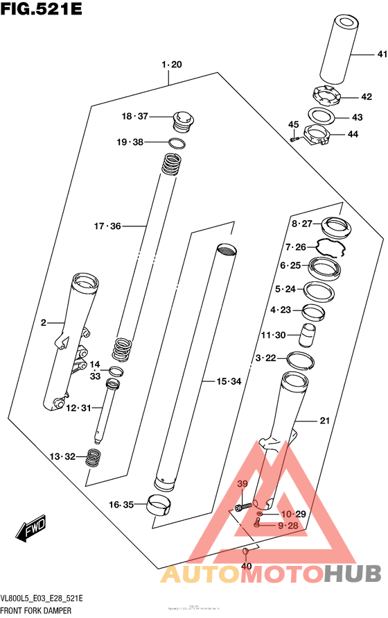 Front Fork Damper (Vl800Tl5 E33)