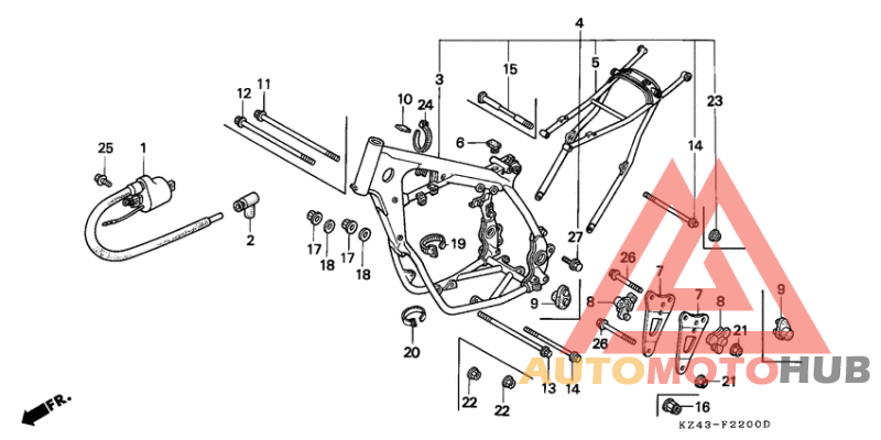 Frame body/ignition coil