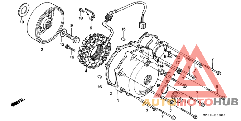 Left crankcase cover/ generator