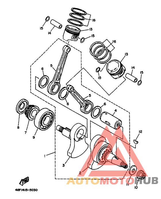 Vilebrequin. piston