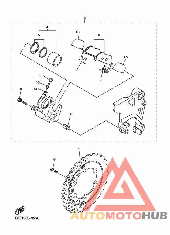 Задний суппорт