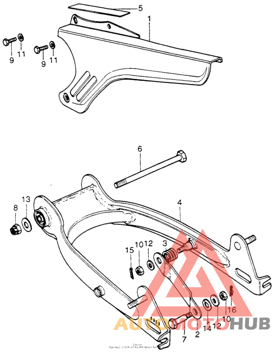 Swingarm + chain case