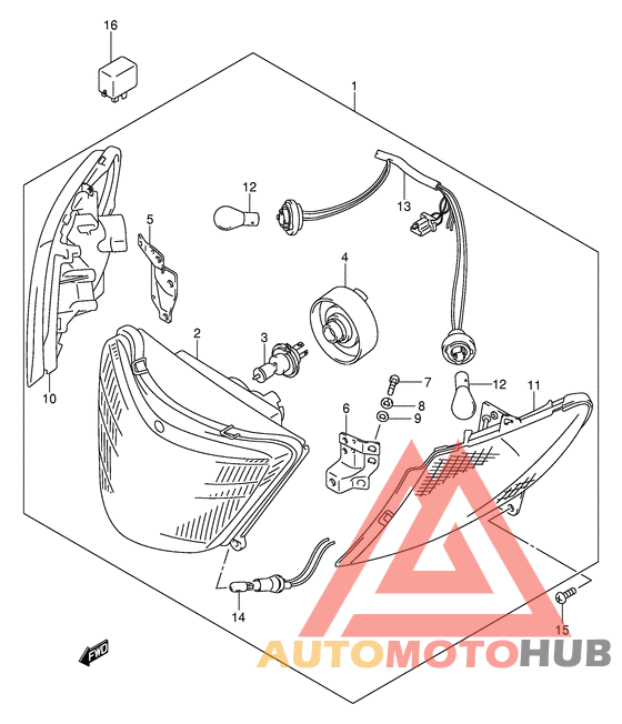 Front combination lamp