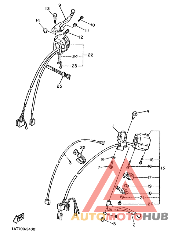 Handle switch. lever