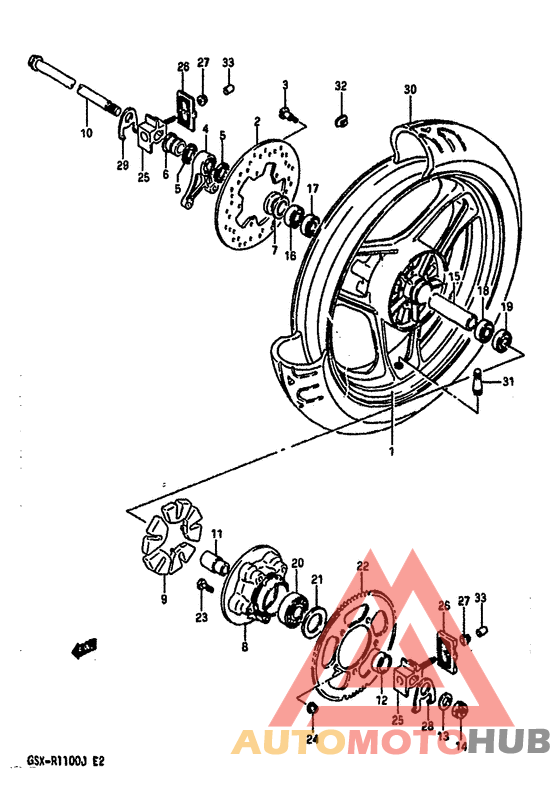 Rear wheel complete assy