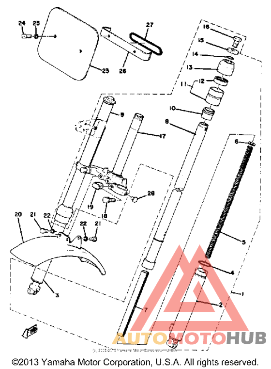 Front fork - front fender