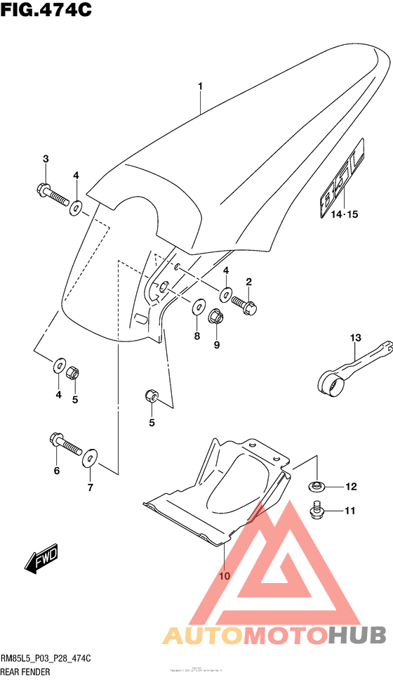 Rear Fender (Rm85Ll5 P28)