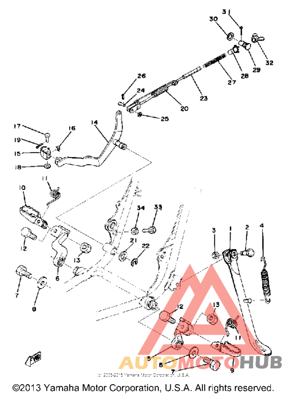 Stand - footrest - brake pedal