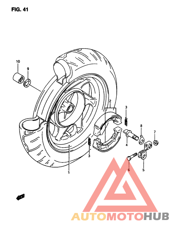 Rear wheel complete assy