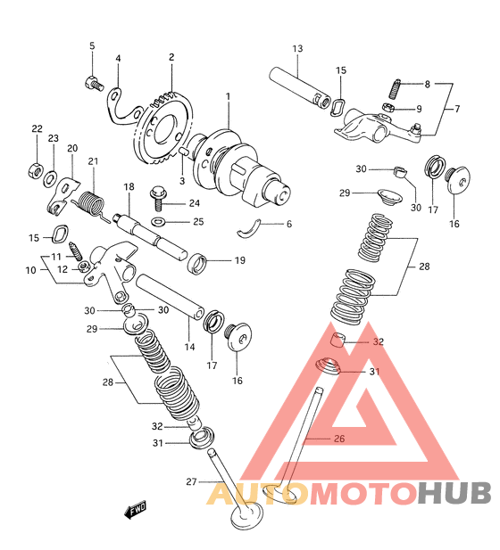 Распределительный вал-клапаны