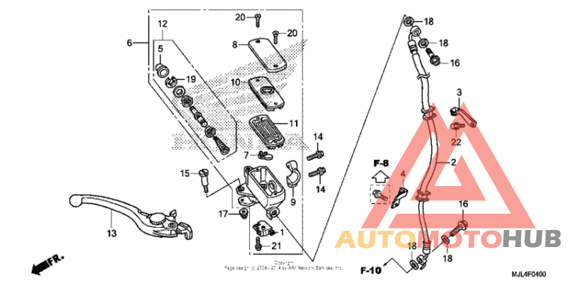 Front brake master cylinder (1)