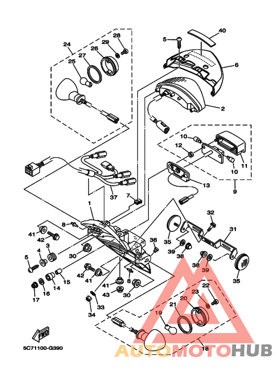 Taillight unit ass`y