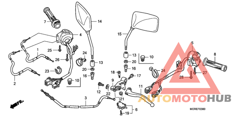 Handle lever/switch/cable
