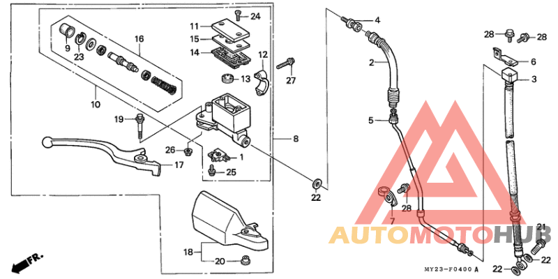 Fr. brake master cylinder