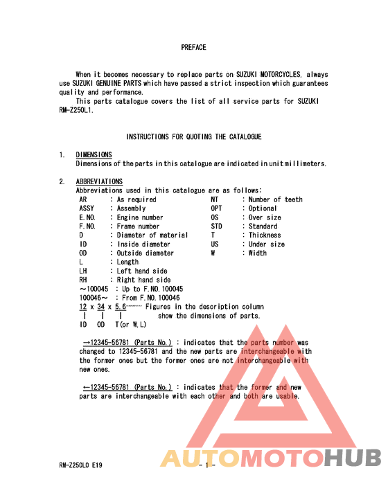 Catalog preface