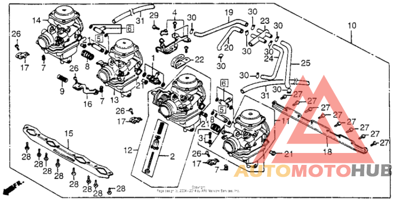Carburetor assy. + carburetor link