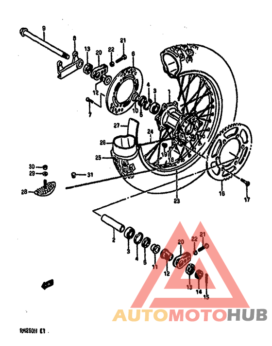 Rear wheel complete assy