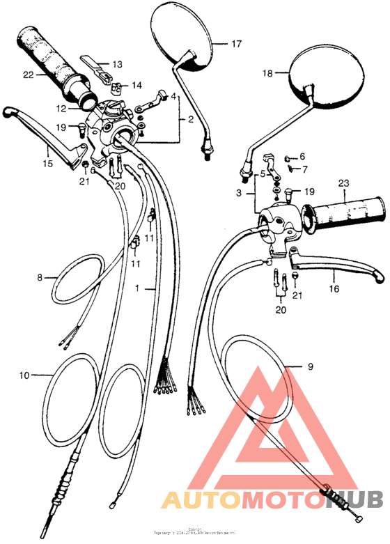 Turn signal + lever + cable