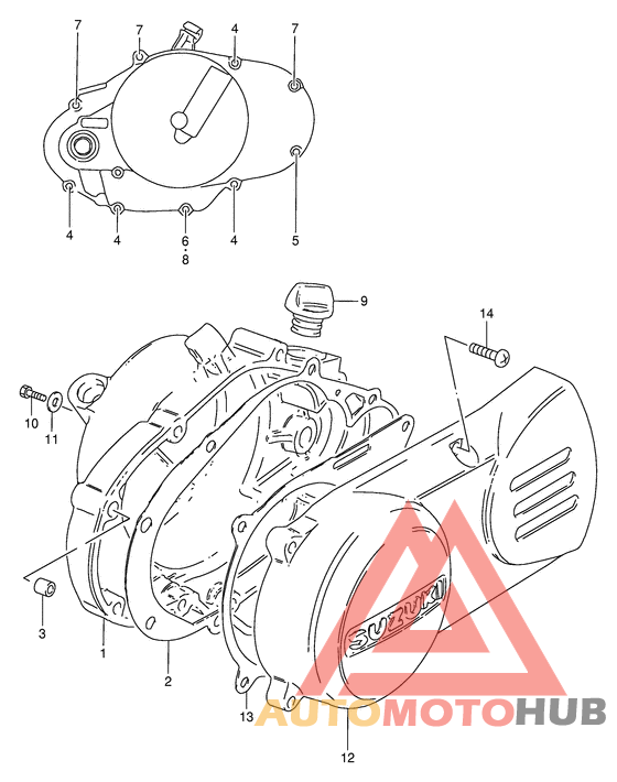 Crankcase cover ass`y  (v