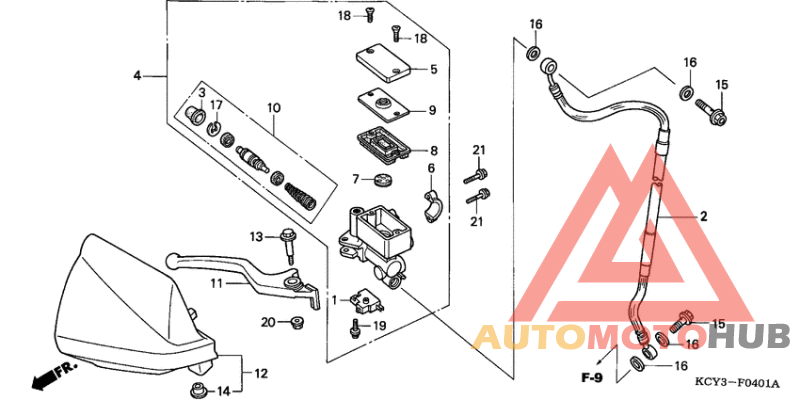Fr. brake master cylinder