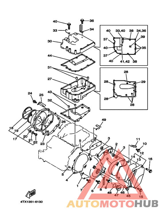 Crankcase cover ass`y  (v