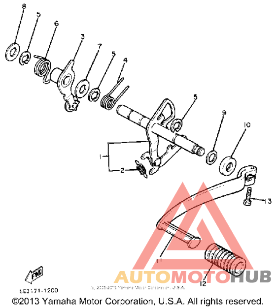 Shift shaft pedal