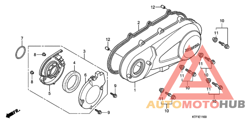 Крышка картера левая