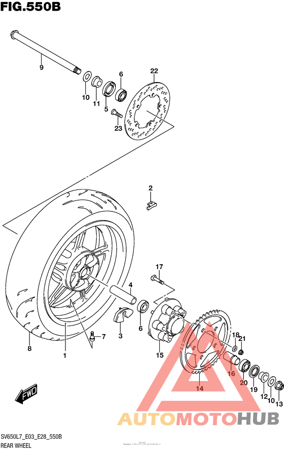 Rear Wheel (Sv650L7 E33)