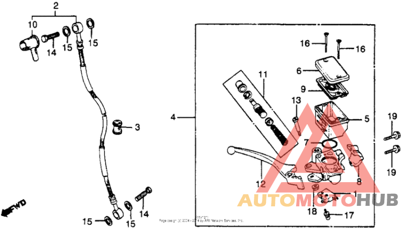 Front brake master cyl 81