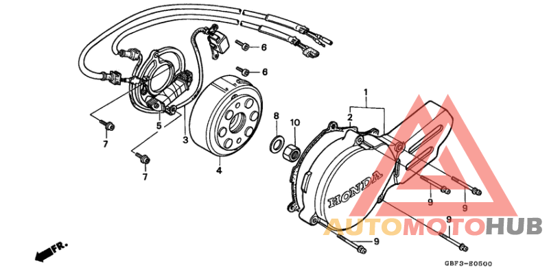 Left crankcase cover/ generator