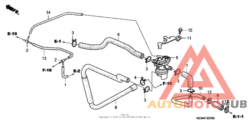 Air injection control valve ('04-'07,a/cm)