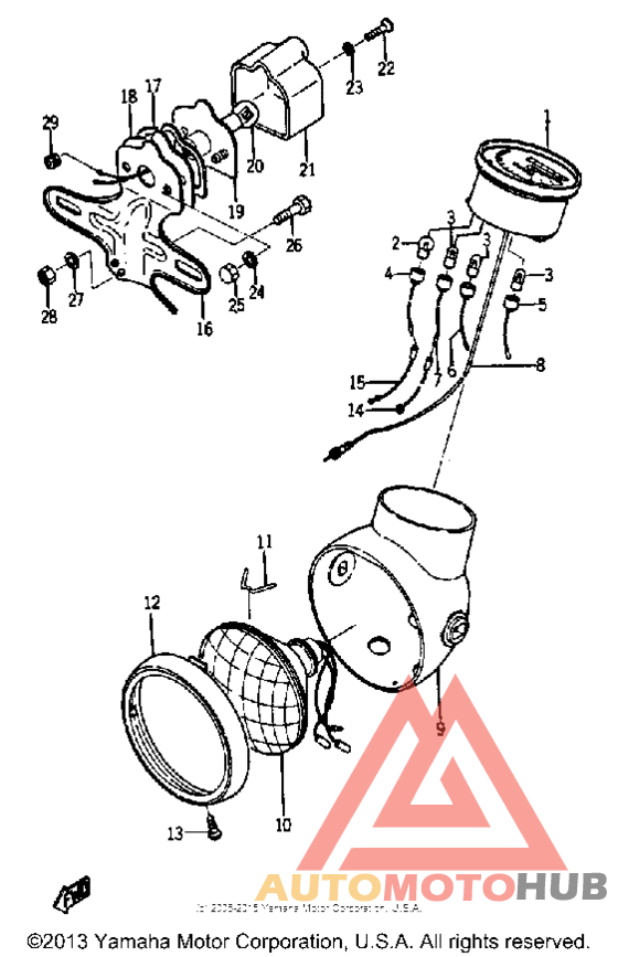 Head lamp - tail lamp
