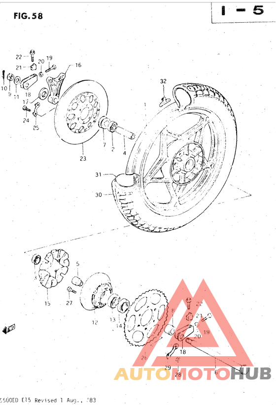 Rear wheel complete assy