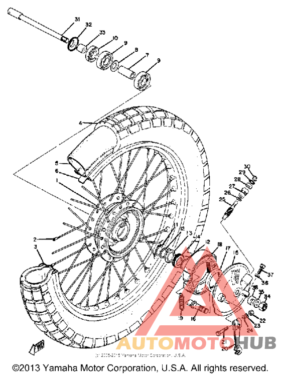 Переднее колесо