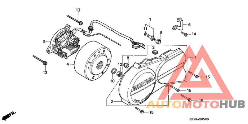 Left crankcase cover/ generator