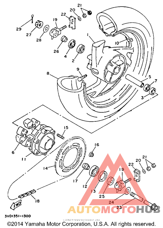 Переднее колесо