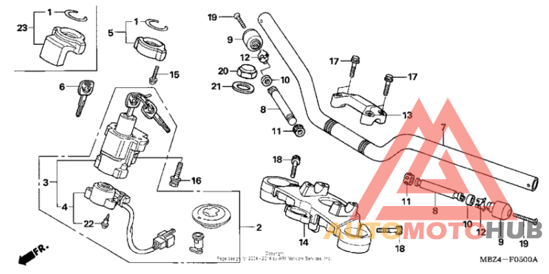Handlebar + top bridge
