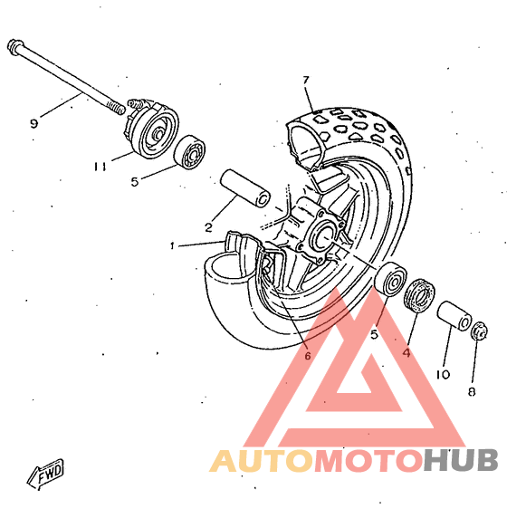 Переднее колесо