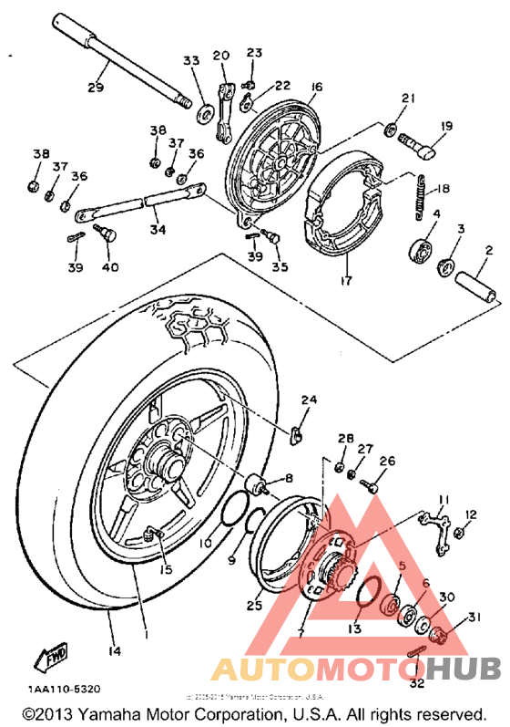 Переднее колесо