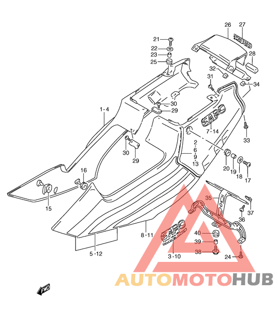 Обтекатель задний