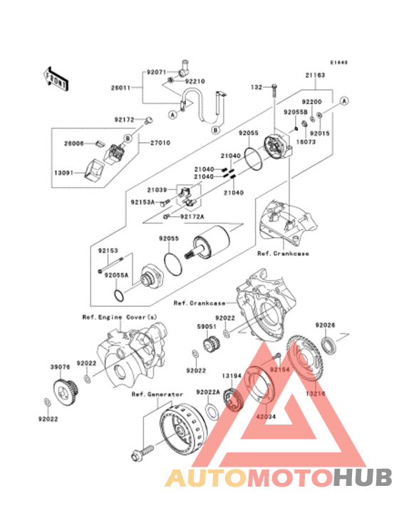Starter motor/starter clutch