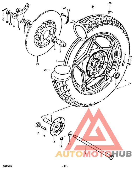 Rear wheel complete assy