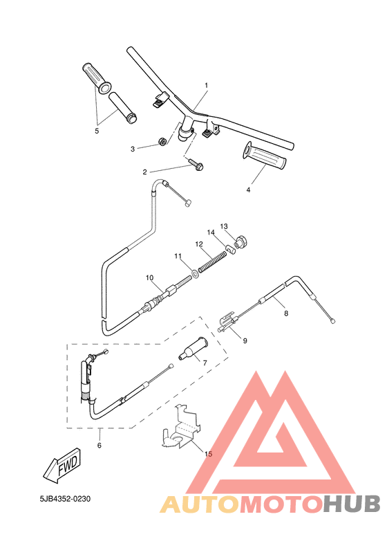 Steering handle. cable