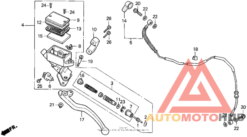 Vt1100c clutch master cyl. 95-96