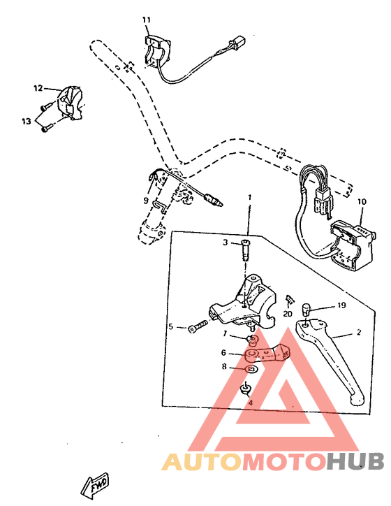 Handle switch. lever