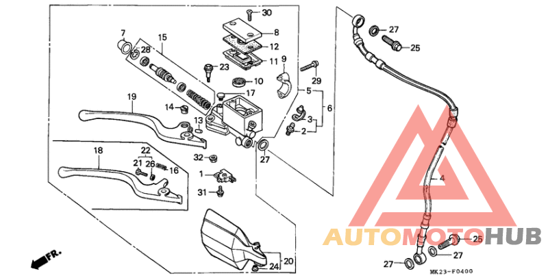 Fr. brake master cylinder