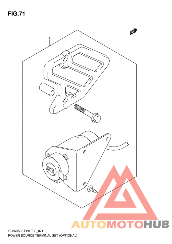 Power source terminal set